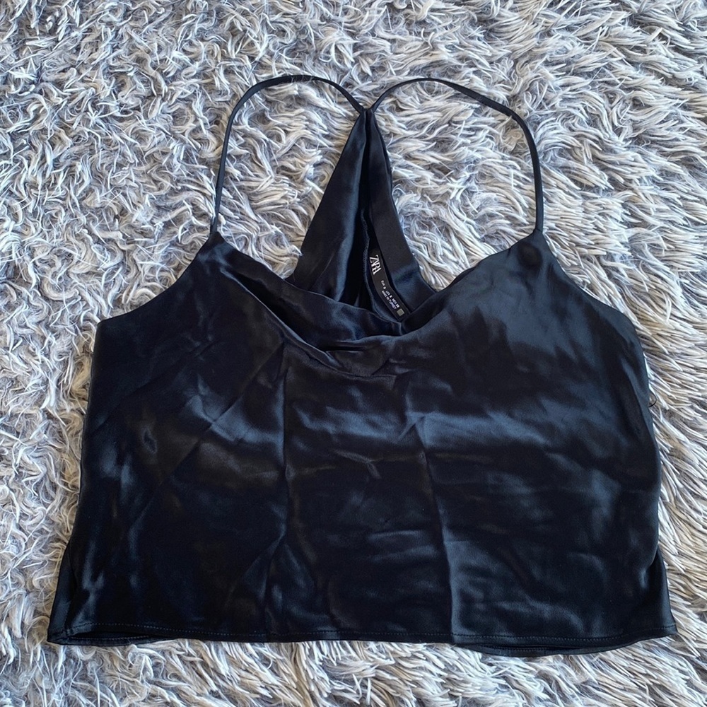 ZARA Black Crop Top Size Small